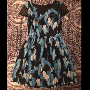 Kenzie blue feather dress